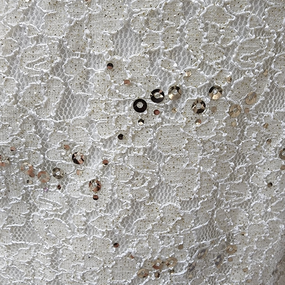 Off white sequin gown - Picture 3 of 5